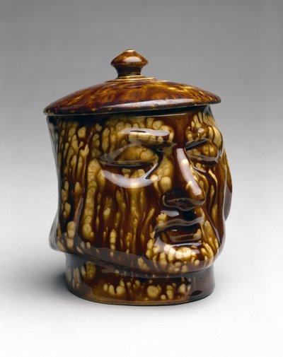 Kapaklı Kavanoz, c. 1850 (toprak çanak çömlek) by American School