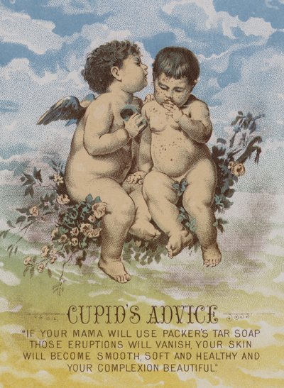 Cupids tavsiyesi, Amerikan ticari kart reklamı Packers katran sabunu by American School