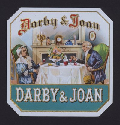 Darby ve Joan, puro etiketi (chromolitho) by American School