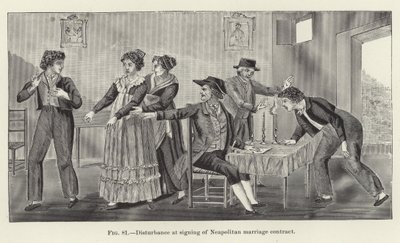Napoliten evlilik sözleşmesinin imzalanmasında rahatsızlık by American School