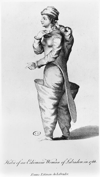 Labradorlu Esquimaux Kadını İçin Elbise, 1766 by American School