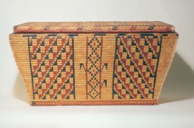 Eastern Woodlands geometrik sepet (dokuma elyaf) by American School