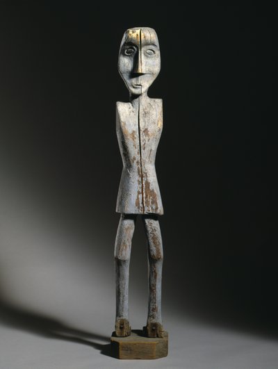 Effigy figürü, Chippewa, 19. yüzyıl sonu (ahşap, demir çiviler ve pigment) by American School