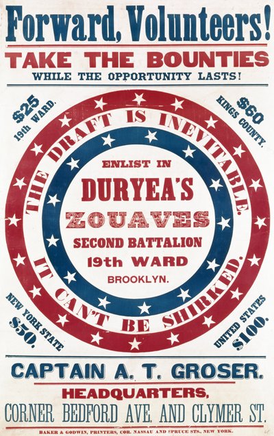 Duryeas Zouaves, İkinci Tabur, 19. Koğuş, Brooklyn, c.1861