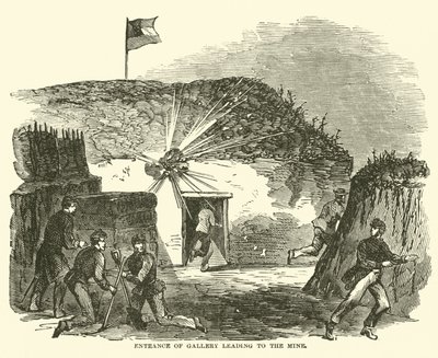 madene giden galerinin girişi, Haziran 1863 by American School