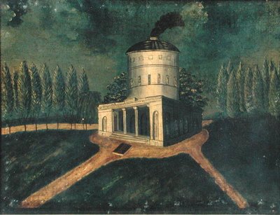 Fairmount Waterworks, c.1838 (tuval üzerine yağlı boya) by American School