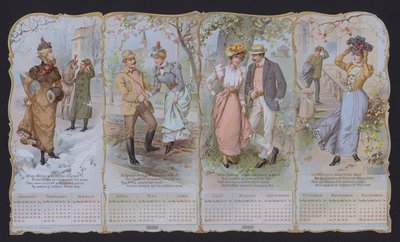 1899 yılı moda takvimi (renkli taş baskı) by American School