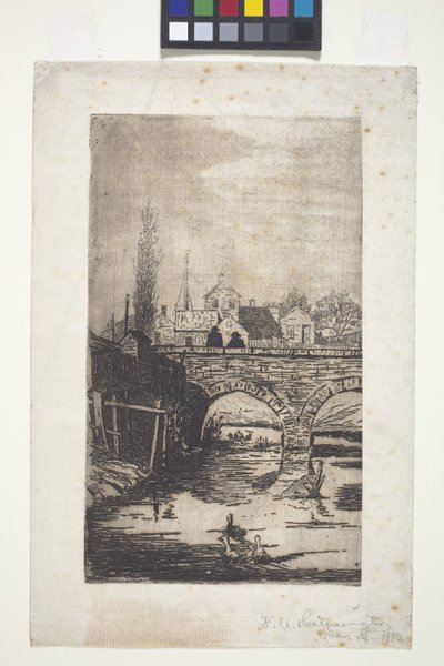 Köprüdeki Figürler (mürekkep) by American School