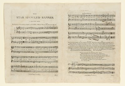 "The Star Spangled Banner. A Pariotic" için notaların ilk baskısı by American School