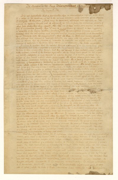 Morg Sokağı Cinayetlerinin ilk sayfası, Edgar Allan Poe, 1841 by American School