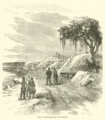 Fort Thunderbolt, Savannah, Aralık 1864 by American School
