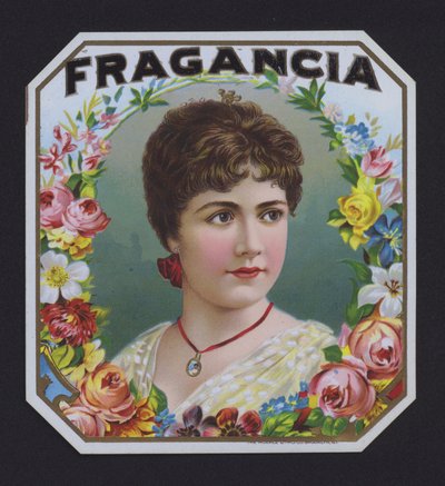 Fragancia, puro etiketi (chromolitho) by American School