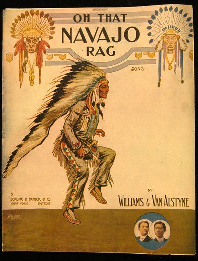 Oh that Navajo Rag, Williams ve Van Alstyne, 1912 dolayları için ön kapak by American School