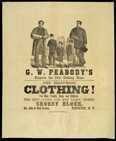 G.W. Peabodys Kingston Tek Fiyat Giyim Evi by American School