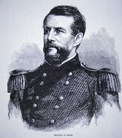 Genel Erasmus Keyes (1810-95) (gravür) by American School