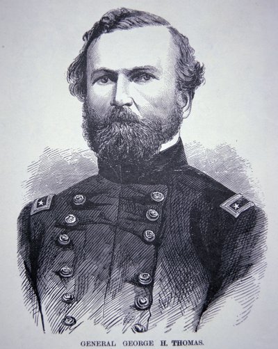 General George H. Thomas (1816-70) (gravür) by American School