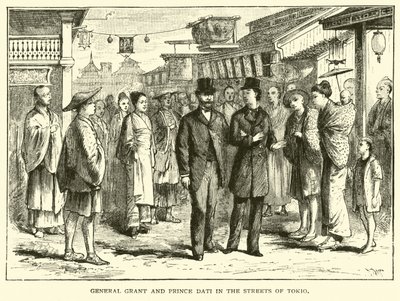 General Grant ve Prince Dati, Tokyo sokaklarında by American School