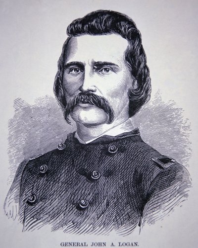 General John Alexander Logan (1826-86) (gravür) by American School