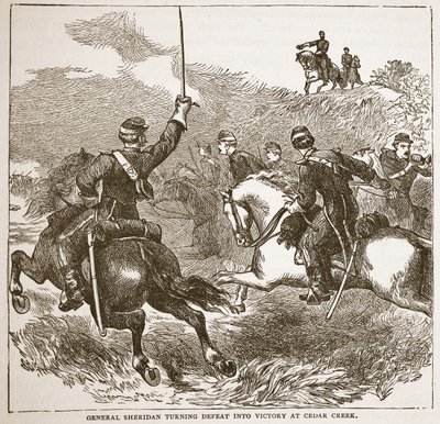 General Sheridan, bir kitap barından Cedar Creek