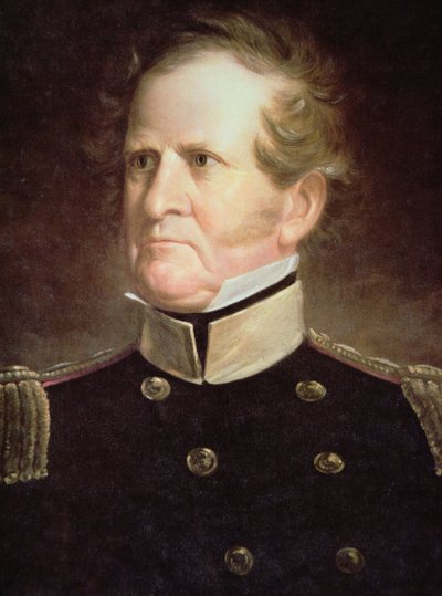 General Winfield Scott (1786-1866) (renkli taş) by American School