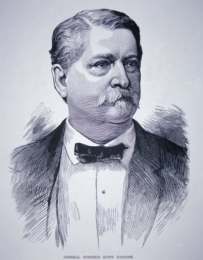 General Winfield Scott Hancock (1824-86) (gravür) by American School
