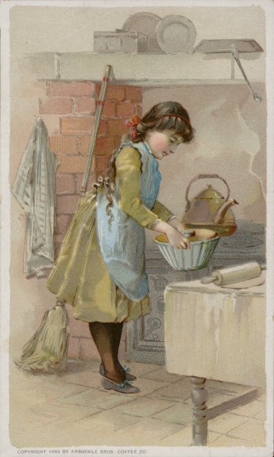 Kız mutfakta pişirme by American School
