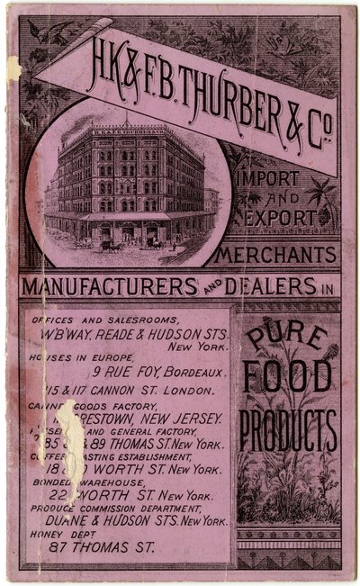 H.K. & F.B. Thurber & Co. ticaret kitapçığı, recto (kazınmış kitapçık) by American School