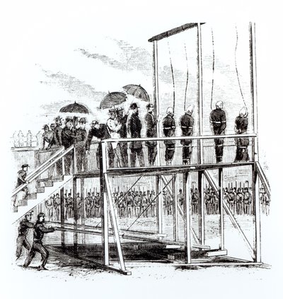 Lincoln suikastı komplocularının asılması, 7 Temmuz 1865 by American School