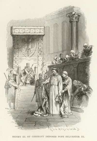 Almanya Kralı III.Henry Papa III. by American School
