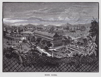 Hong Kong (gravür) by American School