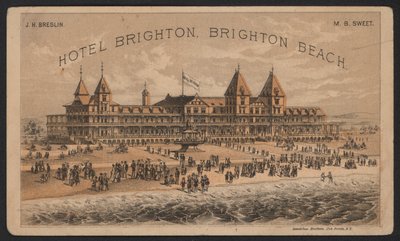 Otel Ticaret Kartı (renkli gravür) by American School