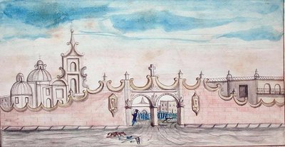 Huamantla, Meksika (kağıt üzerine sulu boya) by American School