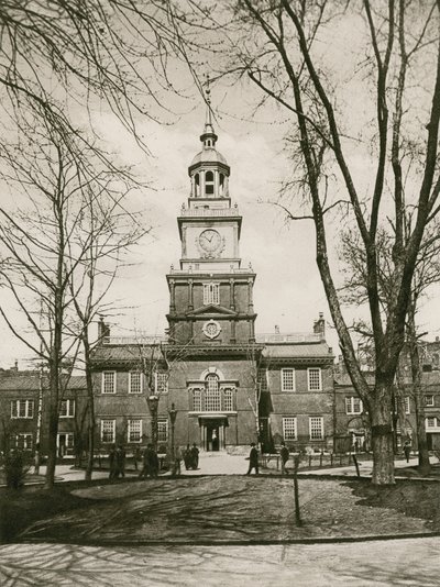 Independence Hall, Philadelphia (fotogravür) by American School