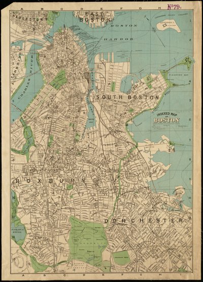 Boston'un indekslenmiş haritası by American School