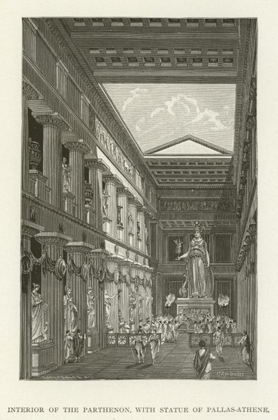 Pallas-Athene Heykeli ile Parthenon