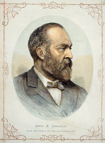 James A. Garfield (1831-81), daha sonra Amerika Birleşik Devletleri Başkanı (renkli taş) by American School