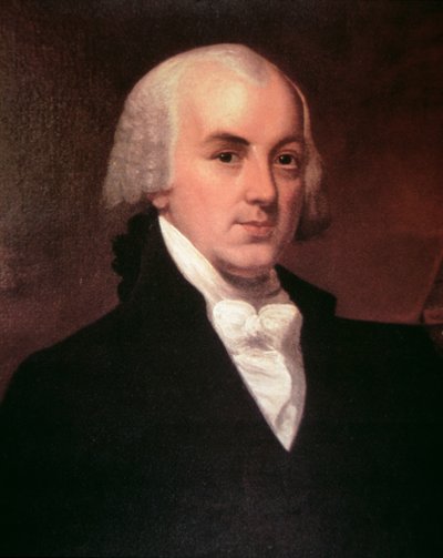 James Madison (1751-1836) (renkli taş) by American School