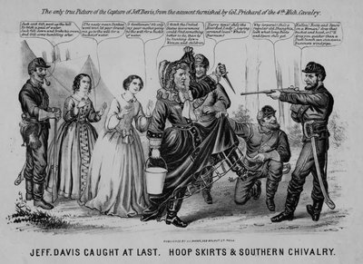 Jeff Davis sonunda yakalandı: çember etekler ve Southern Chivalry, J.L. Magee tarafından yayınlandı, Philadelphia, c.1865 by American School