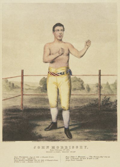 John Morrissey, çağdaş bir baskıdan (renkli lito) by American School