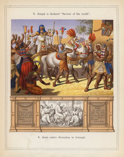 Yusuf "Dünyanın Kurtarıcısı" ilan edilir (renkli taş baskı) by American School