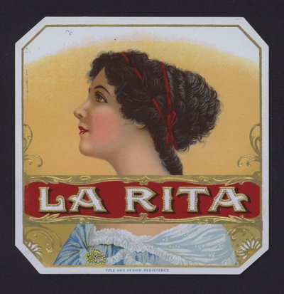 La Rita, puro etiketi (chromolitho) by American School