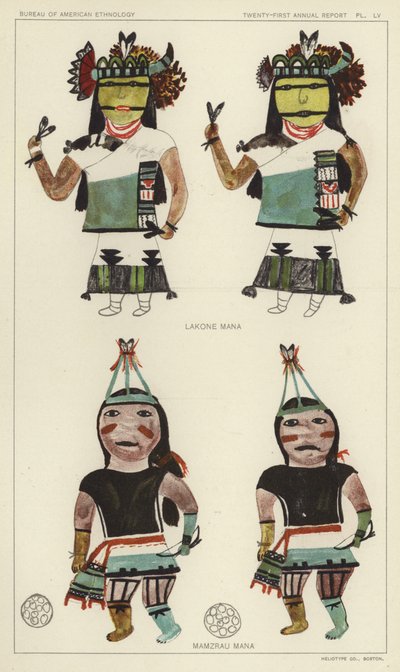 Lakone Mana, Mamzrau Mana (renkli taş baskı) by American School