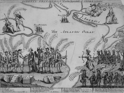 Özgürlük Muzaffer veya Baskının Çöküşü, 1773 by American School