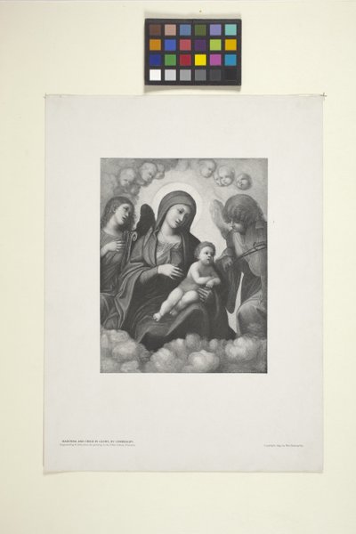 Madonna ve Çocuk In Glory (mürekkep) by American School
