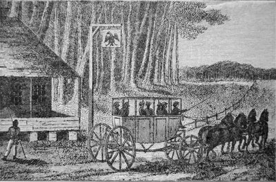 Posta Arabası, Isaac Weld (1774-1856) 1795 (gravür) tarafından 