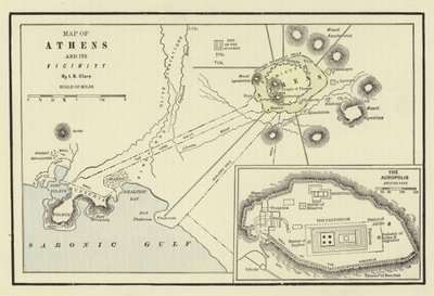 Atina Haritası ve Çevresi; Akropolis by American School