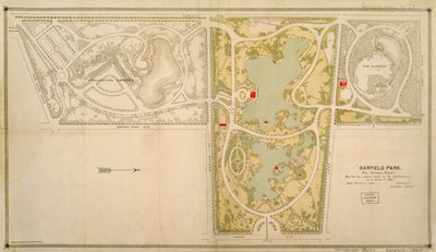 Garfield Park Haritası, Chicago, Illinois by American School