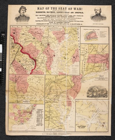 Savaş Koltuğu Haritası. Washington, Baltimore, Harper