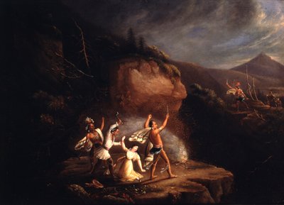 Jane McCrea Katliamı, 1777, 19. yüzyılın başlarında by American School