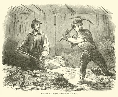 Kalenin altında çalışan madenciler, Haziran 1863 by American School